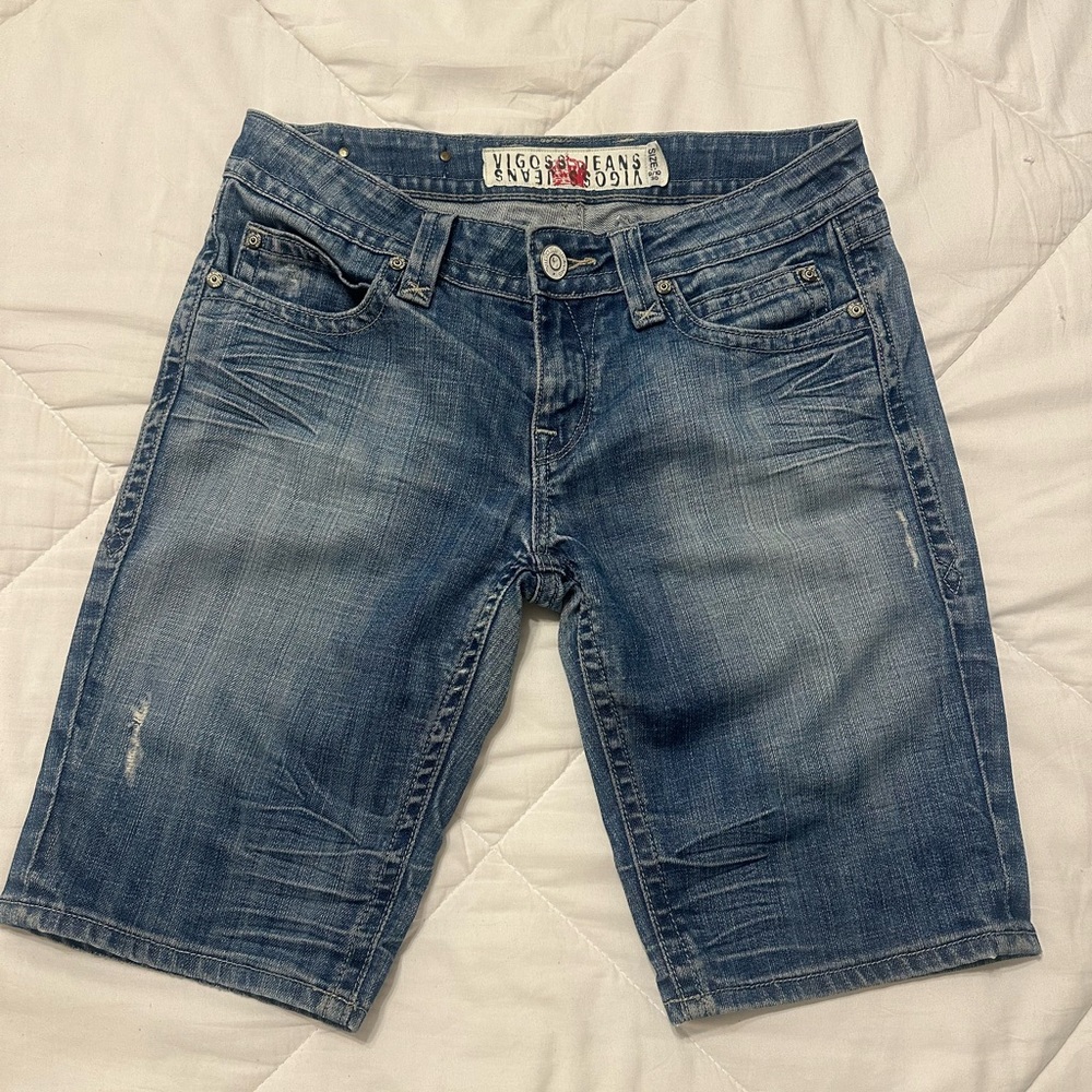 Y2K Vigoss Blue Jean Long Shorts for Women